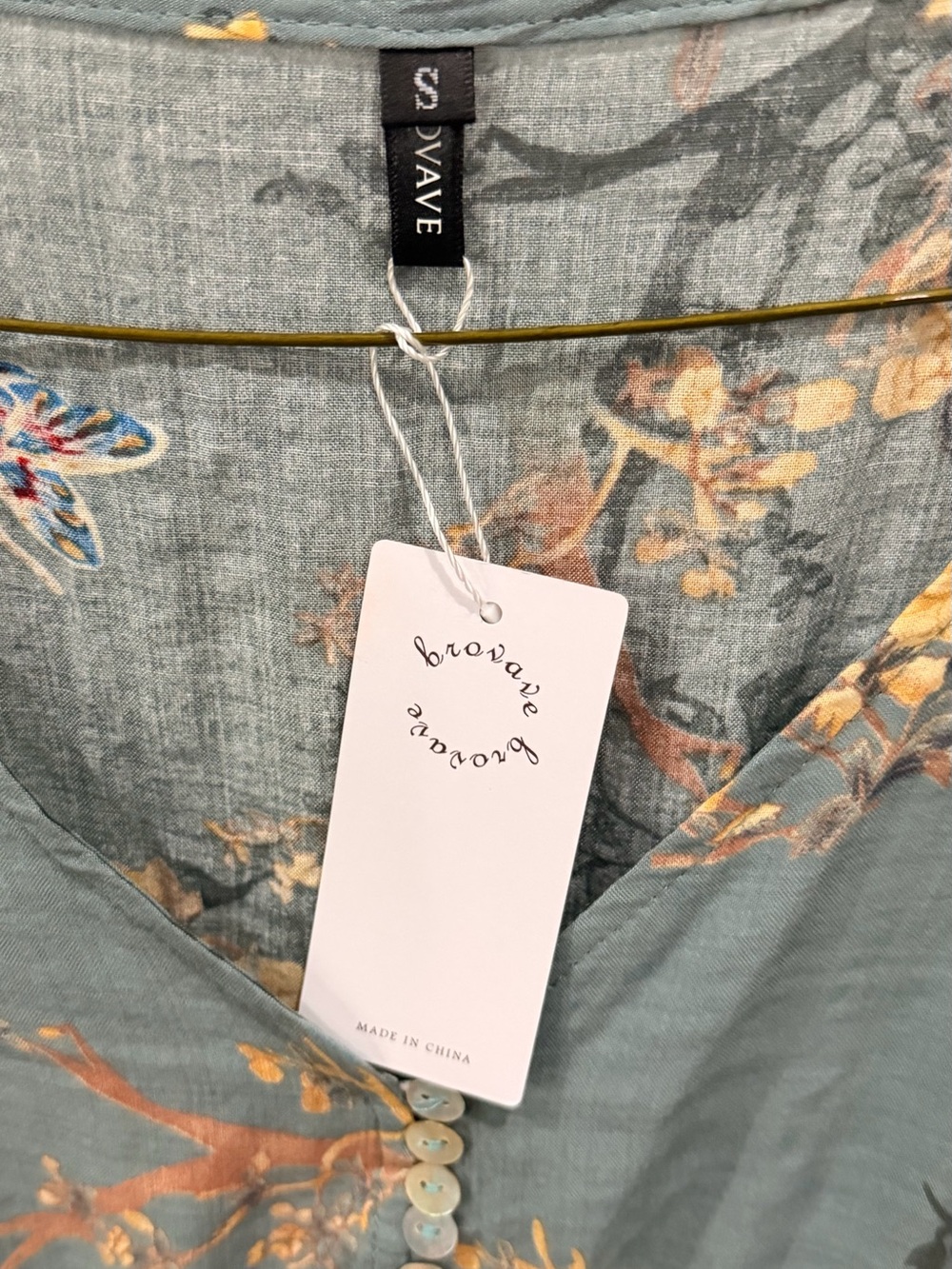 Women's Floral Midi Dress in Sage Green